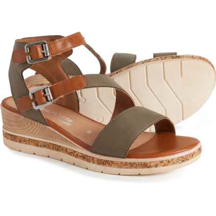 Remonte Jerilyn 52 Wedge Sandals - Leather (For Women) in Green