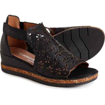 Remonte Jerilyn 56 Wedge Sandals - Leather (For Women) in Black