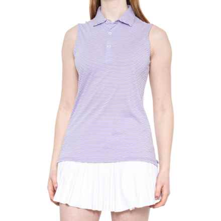 RENWICK GOLF Polo Shirt - Sleeveless in Lavender White