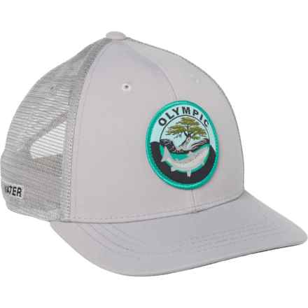 RepYourWater Wild Places Olympic Trucker Hat (For Men) in Light Gray