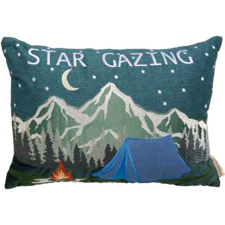 Retreat Stargazing Throw Pillow - 14x20” in Navy Teal