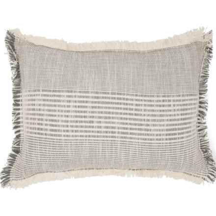 Retreat Striped Throw Pillow - 14x20” in Slate