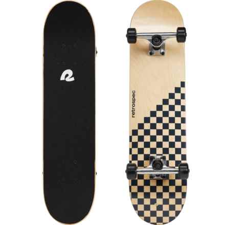 Retrospec Alameda Skateboard - 7.5” in Black Checkers