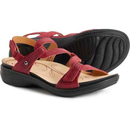 REVERE Emerald Sandals - Leather (For Women) in Cherry Lizard