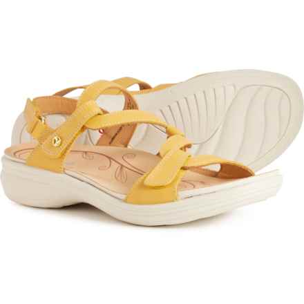 REVERE Emerald Sandals - Leather (For Women) in Mustard
