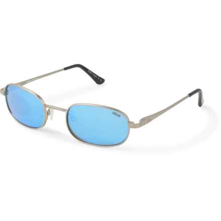 Revo Cobra Sunglasses - Polarized Mirror Glass Lenses (For Men and Women) in Antique Silver/H20 Blue