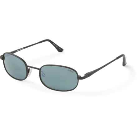Revo Cobra Sunglasses - Polarized Mirror Glass Lenses (For Men and Women) in Satin Black/Smoky Green