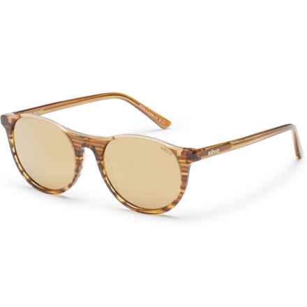 Revo Kendall Mirror Sunglasses - Polarized Lenses in Amber Horn