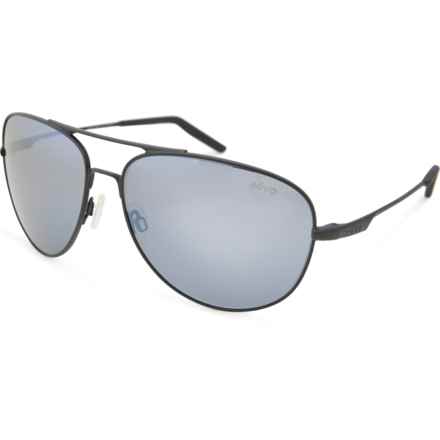 Revo Made in Italy Windspeed XL Aviator Sunglasses - Polarized Mirror Lenses in Matte Black/Graphite