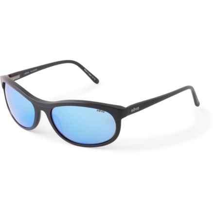 Revo Vintage Wrap Sunglasses - Polarized Mirror Glass Lenses (For Men and Women) in H2o Blue