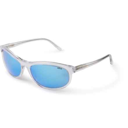 Revo Vintage Wrap Sunglasses - Polarized Mirror Lenses (For Men) in Crystal
