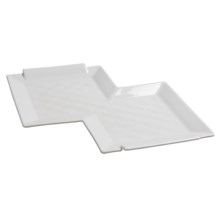 Revol Bombay Double-Square Tray - Porcelain in White - Closeouts