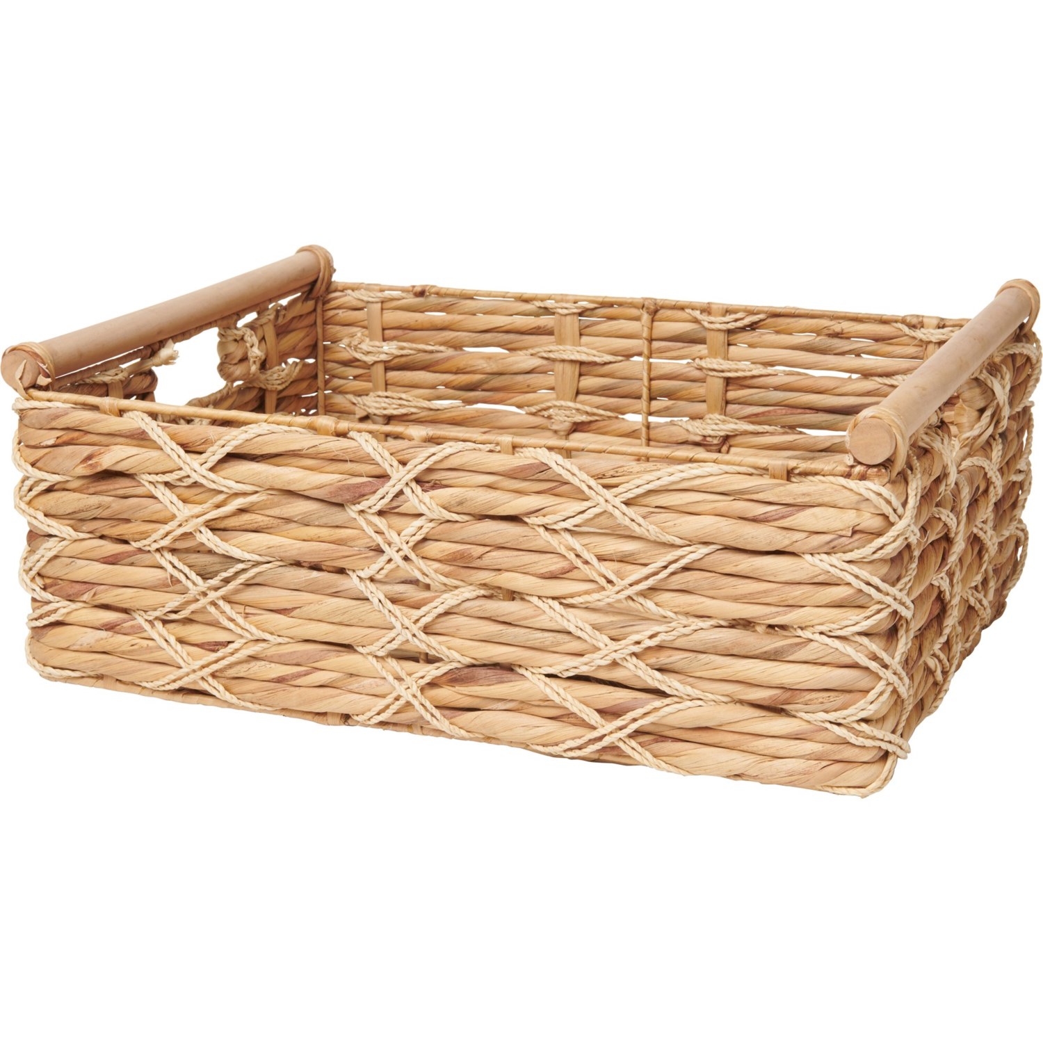 RGI Twisted Water Hyacinth Rectangle Storage Basket - Large - Save 31%