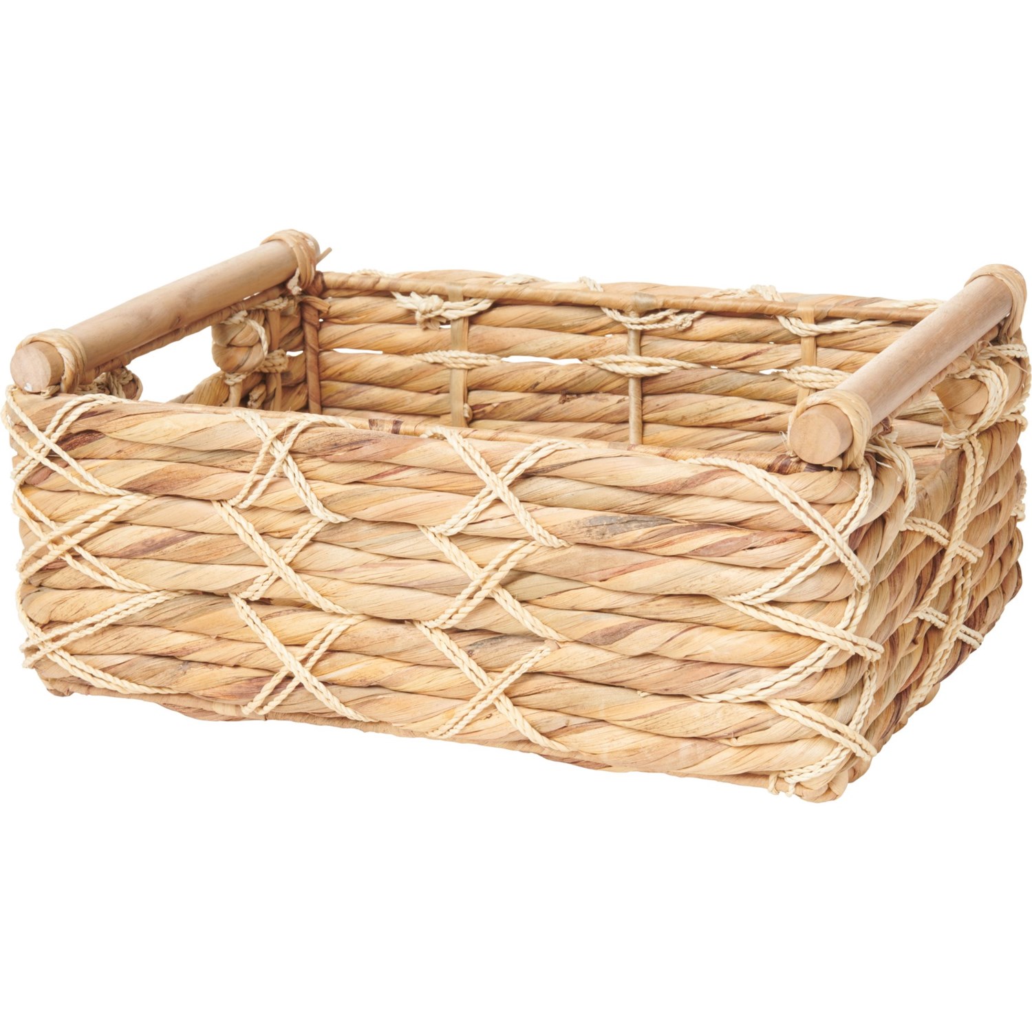 RGI Twisted Water Hyacinth Storage Basket 14x9.5x6.25” Save 33
