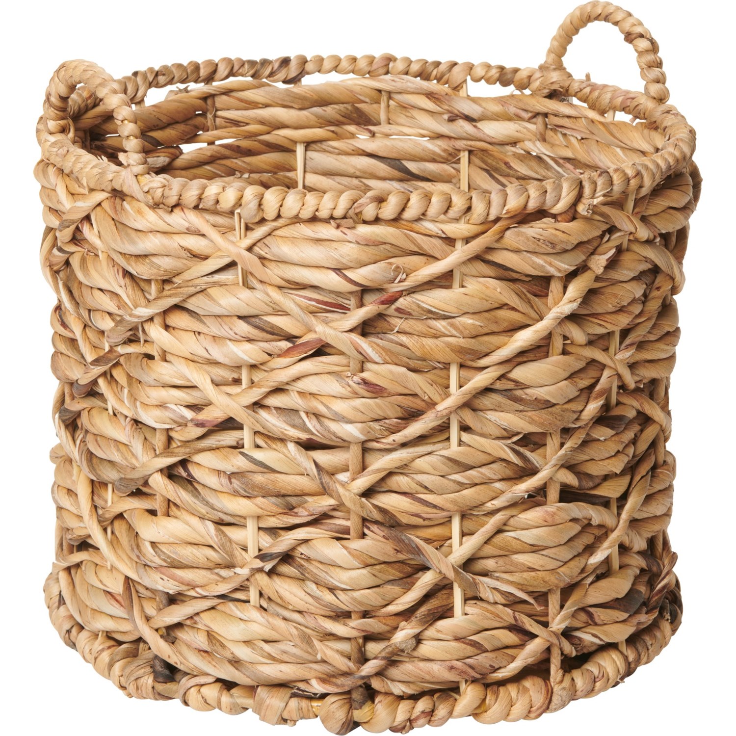 RGI Water Hyacinth Twisted Accent Round Storage Basket Small Save 31