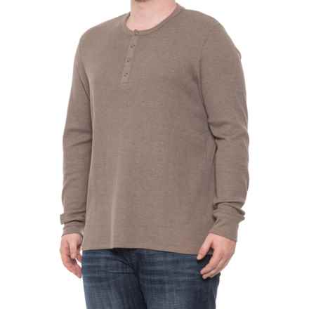 Rhone Henley Shirt - Long Sleeve in Deep Taupe Heather