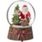 463HU_2 Ridgefield Home Tree and Santa with Presents Musical Snow Globe