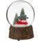 463HT_2 Ridgefield Home Tree on Red Car Snow Globe with Music