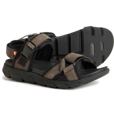 Rieker Cesar 03 Sport Sandals - Leather (For Men) in Granit/Schwarz/Schwarz