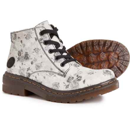 Rieker Paris 32 Lace-Up Boots (For Women) in Offwhite