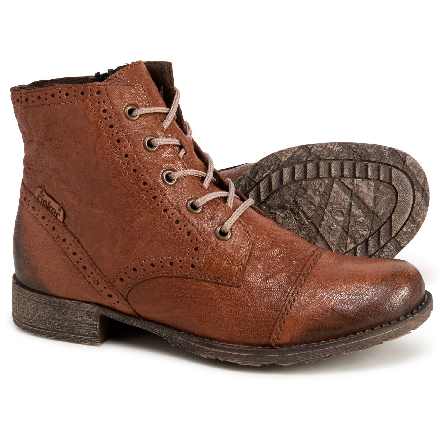 rieker fur lined ankle boots