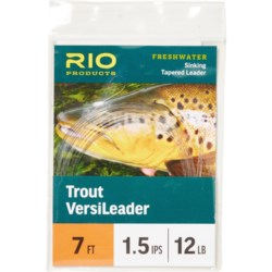 Rio Products Trout VersiLeader Sinking Tapered Leader - 7’, 1.5IPS, 12 lb. in Clear Loop