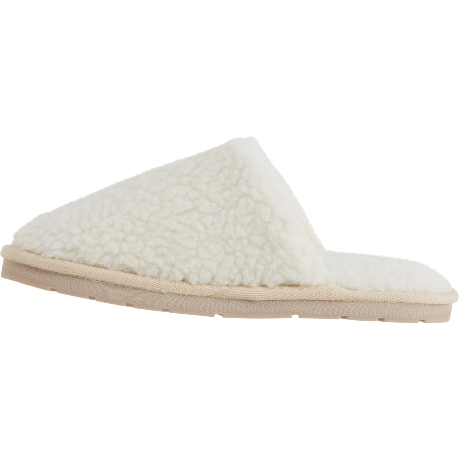 RJ FUZZIES Curly Wool Scuff Slippers (For Women) - Save 62%