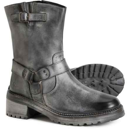 ROAN BY BED STU Emerson Harness Boots - Leather (For Women) in Black Napa White