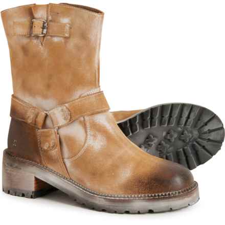 ROAN BY BED STU Emerson Harness Boots - Leather (For Women) in Tan Suede White