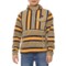 ROARK Barra Scrambler Hoodie - Zip Neck in Dusty Green Barra Stripe