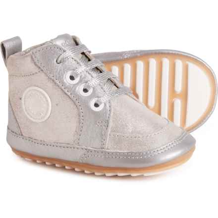 Robeez Toddler Girls Migo Mini Me Sneakers - Leather in Silver