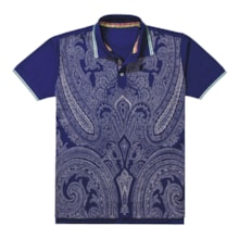 Robert Graham Dynamite Abstract Paisley Polo Shirt - Short Sleeve (For Men) in Blue - Closeouts