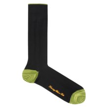 Robert Graham Ribbed Cotton Socks (For Men) in Black - Closeouts