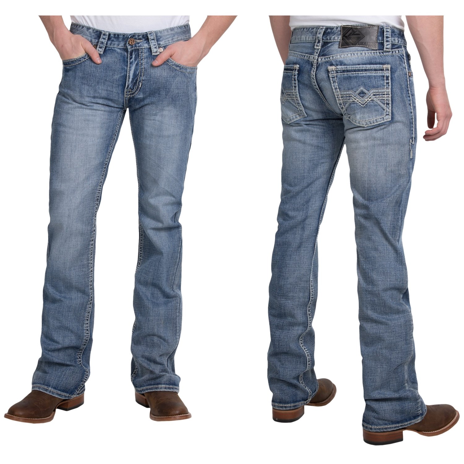 Rock & Roll Cowboy Pistol Raised V Jeans (For Men) - Save 49%