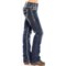 9577K_3 Rock & Roll Cowgirl Abstract Embroidered Jeans - Boyfriend Fit (For Women)