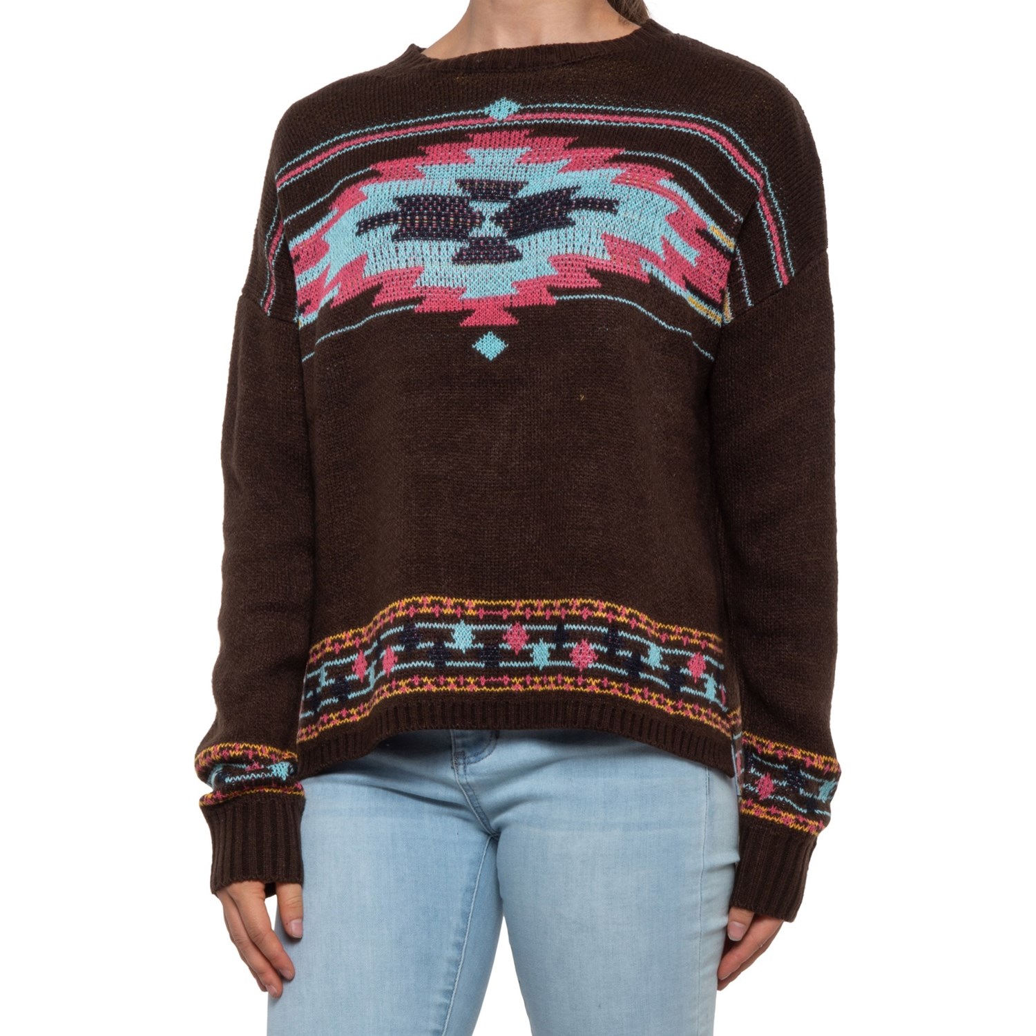 Rock \u0026 Roll Cowgirl Aztec Sweater (For 