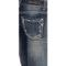 144MN_3 Rock & Roll Cowgirl Border Diamond Bootcut Jeans - Low Rise (For Women)
