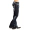 165PG_2 Rock & Roll Cowgirl Curved Line Pocket Boyfriend Jeans (For Women)