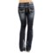 165PG_3 Rock & Roll Cowgirl Curved Line Pocket Boyfriend Jeans (For Women)