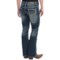 9299V_2 Rock & Roll Cowgirl Curvy Top-Stitch Jeans - Low Rise, Bootcut (For Women)