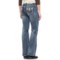 345CT_2 Rock & Roll Cowgirl Diamond and Leather Jeans - Mid Rise, Bootcut (For Women)