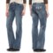 345CT_3 Rock & Roll Cowgirl Diamond and Leather Jeans - Mid Rise, Bootcut (For Women)