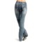 204MA_3 Rock & Roll Cowgirl Distressed Bootcut Jeans - Mid Rise (For Women)