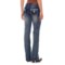 517HT_2 Rock & Roll Cowgirl Extra Stretch Low-Rise Skinny Jeans - Aztec-Inspired Detail (For Women)