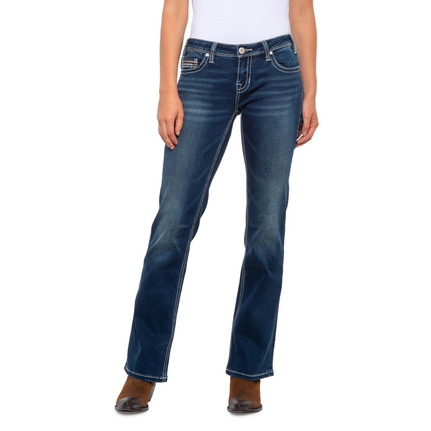 rock and roll cowgirl rival low rise jeans