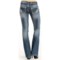 144MM_4 Rock & Roll Cowgirl Feather Stitch Rival Jeans - Low Rise, Bootcut (For Women)