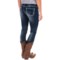 247JD_3 Rock & Roll Cowgirl Geometric Embroidered Skinny Jeans - Low Rise (For Women)