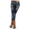8522A_3 Rock & Roll Cowgirl Gold Embroidered Skinny Jeans (For Women)