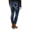 204NP_3 Rock & Roll Cowgirl Heavy-Stitch Skinny Jeans - Low Rise, Slim Fit (For Women)