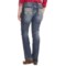 295RD_2 Rock & Roll Cowgirl Khaki Embroidery Jeans - Boyfriend Fit (For Women)